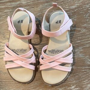 H&M Light Pink Kids Strappy Sandals Toddler Girl Size 12